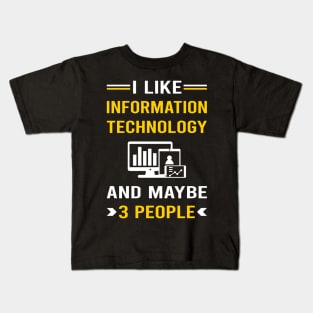 3 People Information Technology Kids T-Shirt